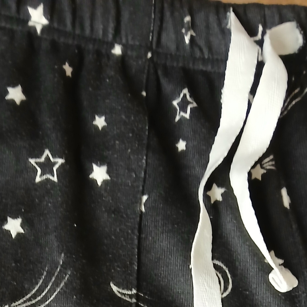 Black and White Track Pants with Elastic Waistband - Picture 2 of 2